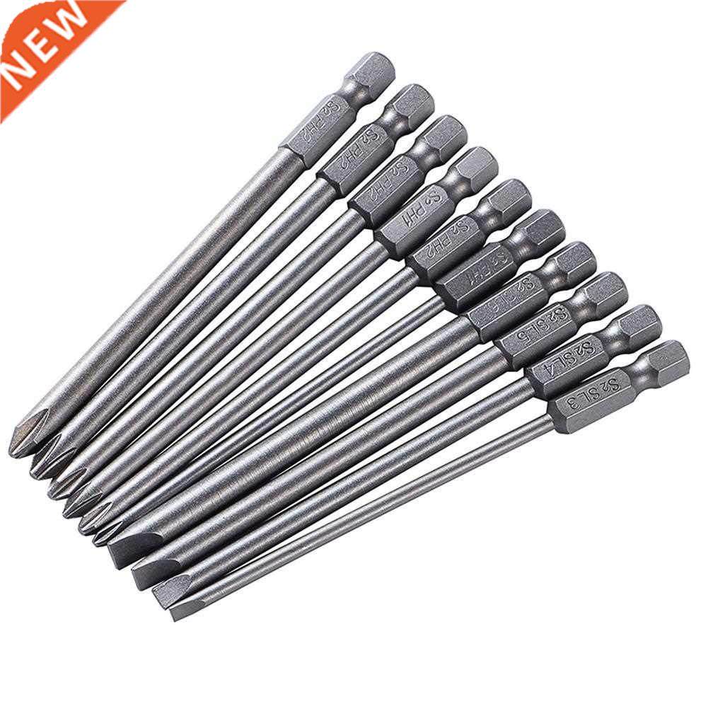 100mm 10Pcs/Set Slotted Phillips Cross Bit Screwdriver S2