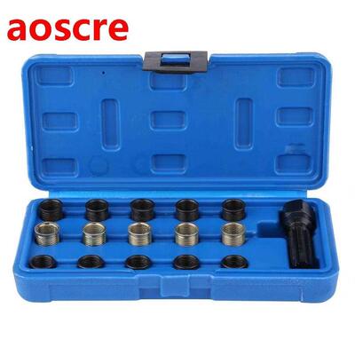 Useful hand Tool set 16Pcs 14mm x 1.25 Spk Plug Thread Rep