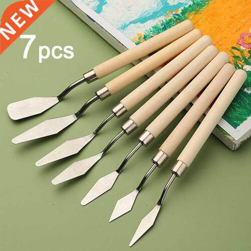 7Pcs/Set Stainless Steel Oil Painting Knives Artist Crafts S
