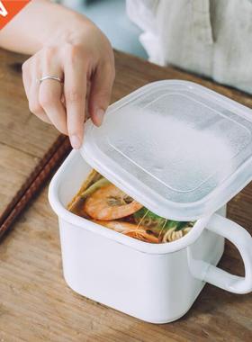 Japanese porcelan enamel large capacty cup fresh lunch