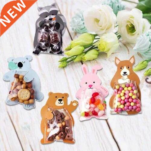 10pcs Jungle Animal Candy Bag Easter Rabbit Gift Bags