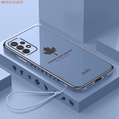 Luxury Plating Maple Leaf Phone Case For Samsung Galaxy S20