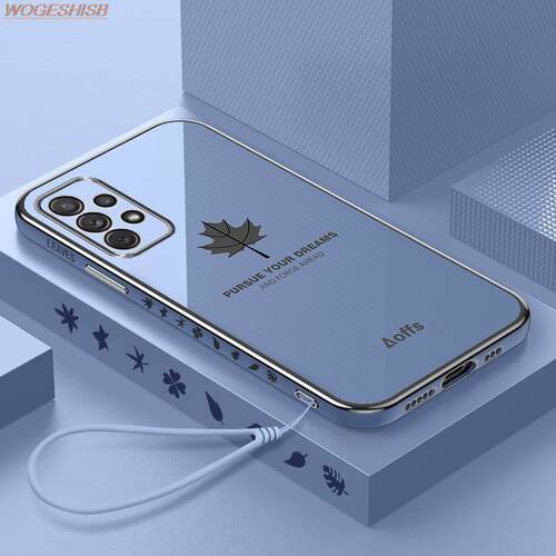 Luxury Plating Maple Leaf Phone Case For Samsung Galaxy S20