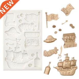 Pirate Boat Gold Coin Silicone Sugarcraft Mold Chocolate