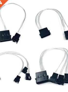 4Pin IDE to 4-Port 3Pin/4Pin Power Supply Plug for PC Fan 1