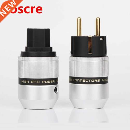 HI-End Gold Plated EU Schuko Male Female Plug Power Cable Eu