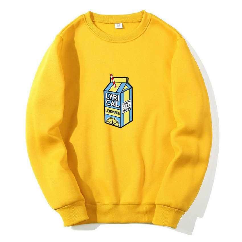 O-Neck Hoodie Sweatshirt Lyrical Lemonade Printed Fleece Men