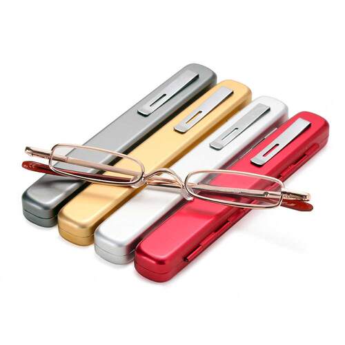 Unisex Mini Portable Metal Frame Reading Glasses With Metal