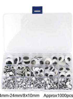 1000PCS Self-adhesive Mixed Size 4-24mm Eyes Dolls Googly