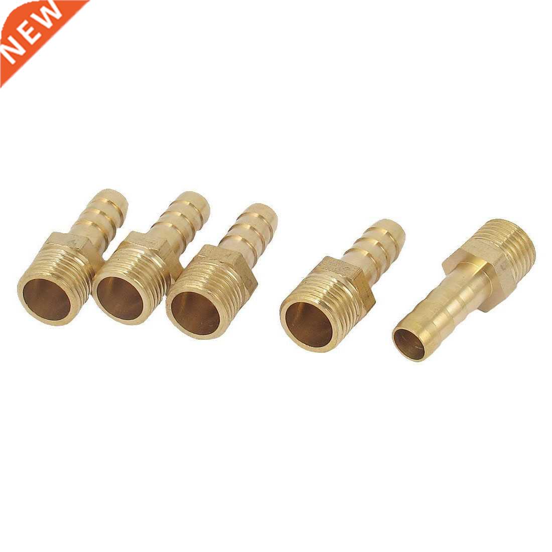 5pcs 1/4BSP Male Thread to 8mm Hose Barb Straight Adapter Co
