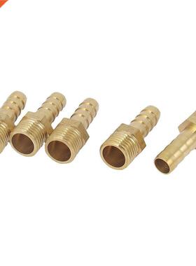 5pcs 1/4BSP Male Thread to 8mm Hose Barb Straight Adapter Co
