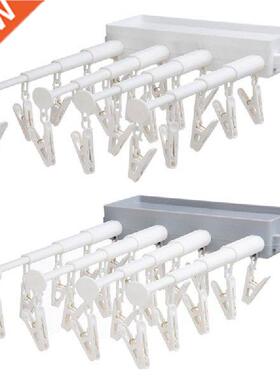 Wall Mounted Clothes Drying Rack 20 Hanger Clips