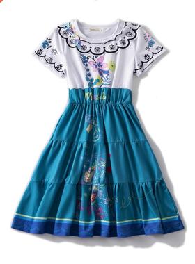 Encanto Madrigal Cosplay Costume Girl Dress Princess Dress G