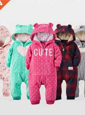 Infnt Bby Rompers 2022 Spring Fll Winter Wrm Corl Fleec