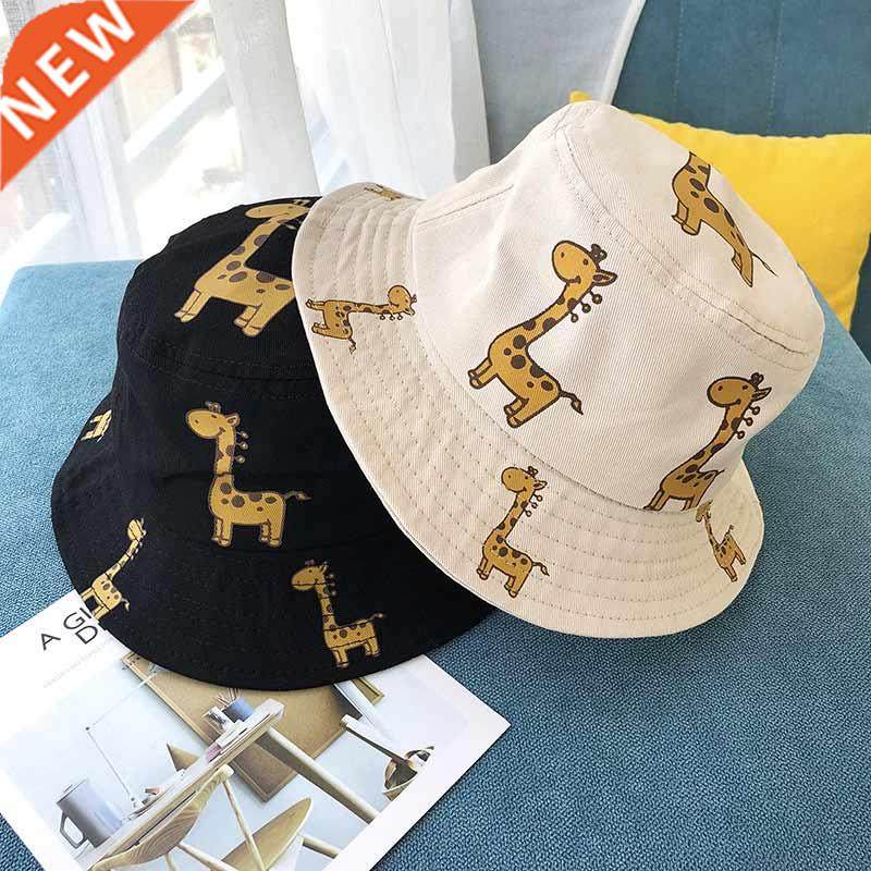 Spring Autumn Children's Bucket Hats Cartoon giraffe Sun Hat