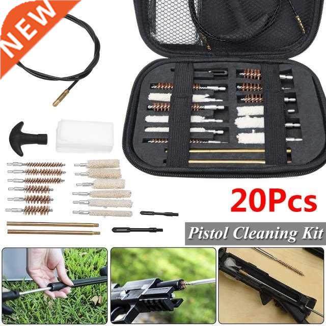 20pcs/Set Pistol Cleaning Kit Portable Rifle Brushes for Siz