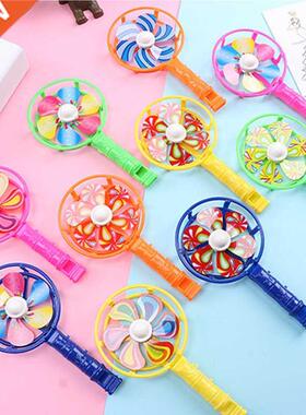 10PCS Children's Toys Classic Plastic Whistle Windmill Festi