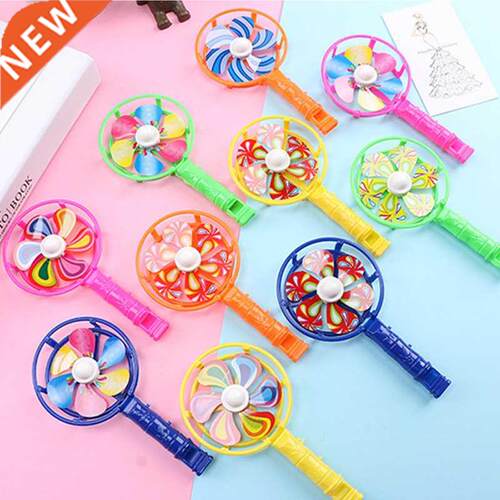 10PCS Children's Toys Classic Plastic Whistle Windmill Festi