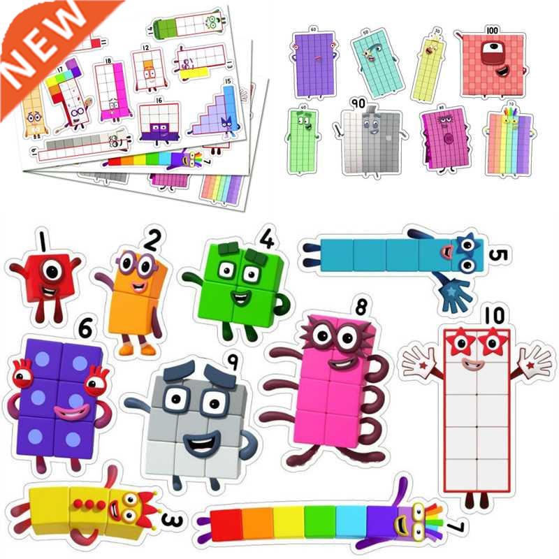 Anime Numberblocks Sticker Cartoon Number Blocks Pattern