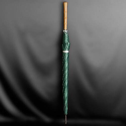 Natural Fragrant Wood Green Sandalwood Handle Umbrella