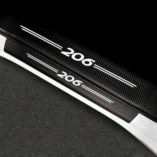 4Pcs Car Door Sill Scuff Plate Protector Decor Strip Anti-sc