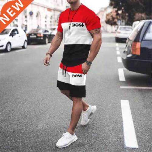 Summer Cool Quick-drying Men's Short-sleeved tshirts shorts