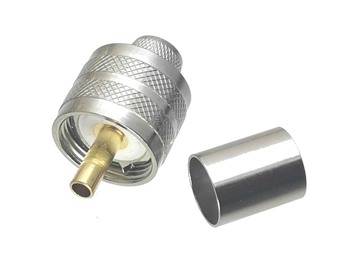 1pcs Connector UHF PL259 Plug Male Cimp For RG8 LMR400 RG213