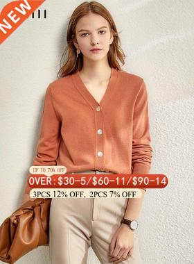 MII Minimlism Women utumn Winter Solid Knitted Sweter T