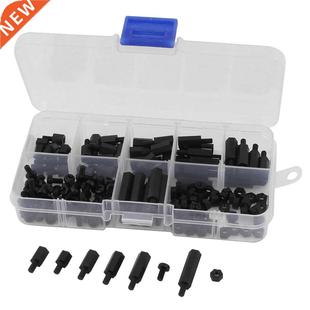 180 Pcs M3 Nylon Hex Spacers Screw Nut Stand-off Assortment