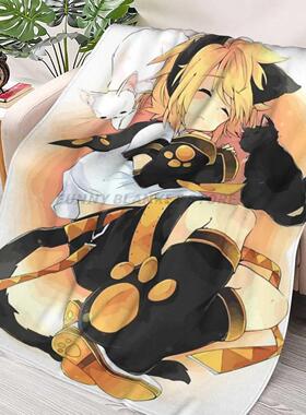 Kagamine Len Throws Blankets Collage Flannel Ultra-Soft Warm