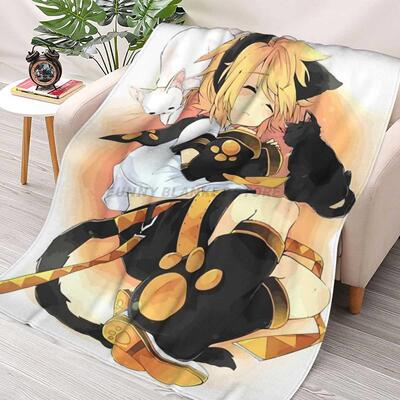 Kagamine Len Throws Blankets Collage Flannel Ultra-Soft Warm