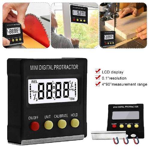 4 x 90° Digital Protractor Lightweight Magnetic