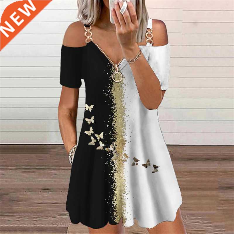 Butterflies 3D Print Elegant Fashion Dress Women's Clothing