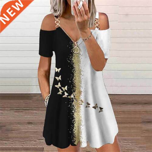 Butterflies 3D Print Elegant Fashion Dress Women's Clothing