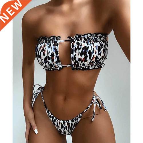Leopard Bikinis Set For Women Swimsuit Summer Beach Wear Bra