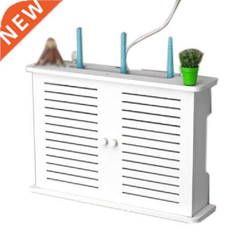 Wireless Wifi Router Storage Boxes Wooden Box Cable Power