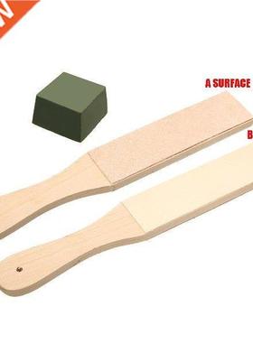 Dual Sided Leather Blade Sharpening Strop Hand Tool Wood
