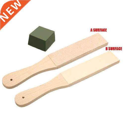 Dual Sided Leather Blade Sharpening Strop Hand Tool Wood