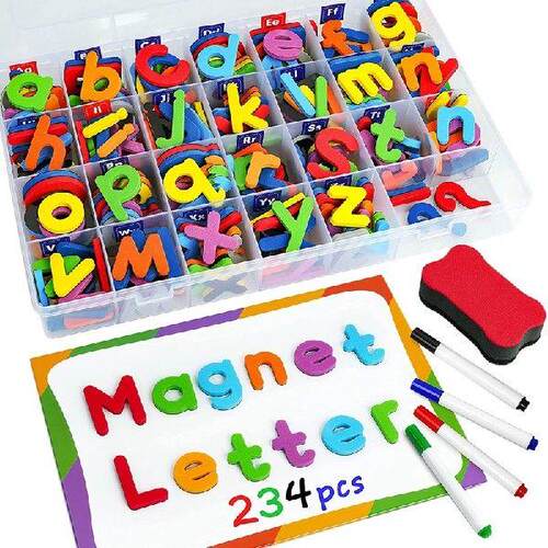 244 Pcs Magnetic Letters Numbers Set, Uppercase Lowercase