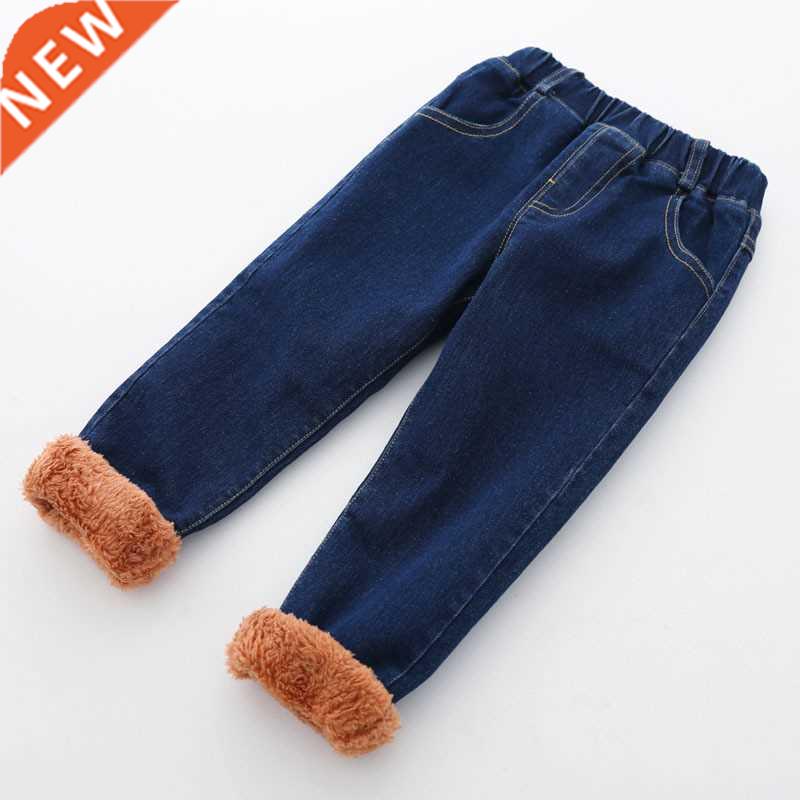 2022 Little boys warm winter jeans Kids new casual good qual