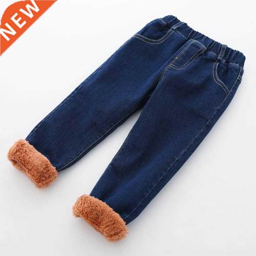 2022 Little boys warm winter jeans Kids new casual good qual