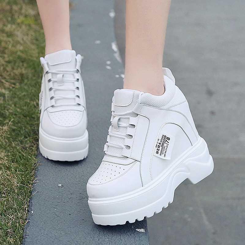 white platform sneakers women breathable casual shoes women