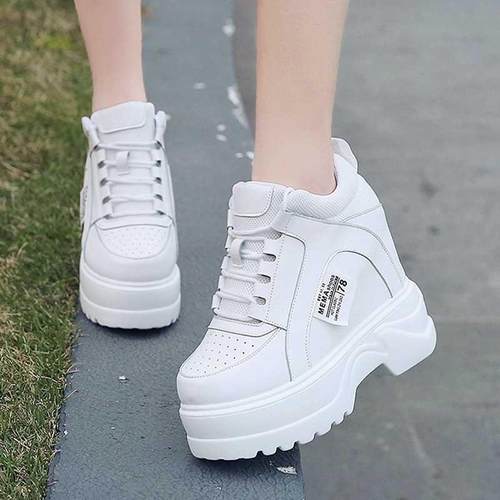 white platform sneakers women breathable casual shoes women