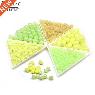 50/100/200pc 5 Size Luminous Night Fishing Bead Olive Round
