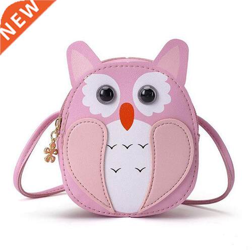 Girl Owl Crossbody PU Leather Cartoon Shoulder Bag Tote Coin