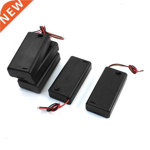5PCS 2 x 1.5V AA Battery Container Box with ON/OFF Switch