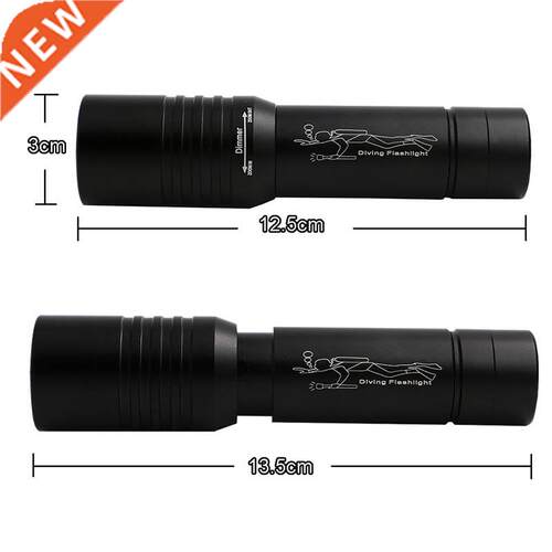 LED Diving Flashlight Battery Powered Torch Light for Campin