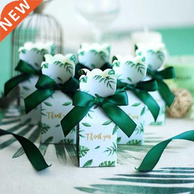 Green Paper Candy Boxes Gift Bag Wedding Gift Box Baby Showe