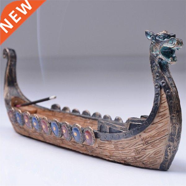 Dragon Boat Incense Burner Stick Holder Retro Resin Incense