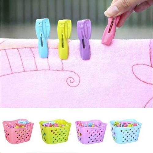 30Pcs Plastic Laundry Clothespins Decorative Clothes Pegs